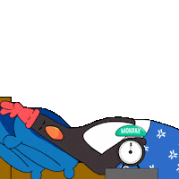 Monday Morning Sticker by Feathers
