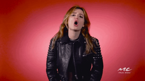 Celebrity gif. Bella Thorne tosses her chin up while saying, "Righhhhhhttttt," condescendingly.
