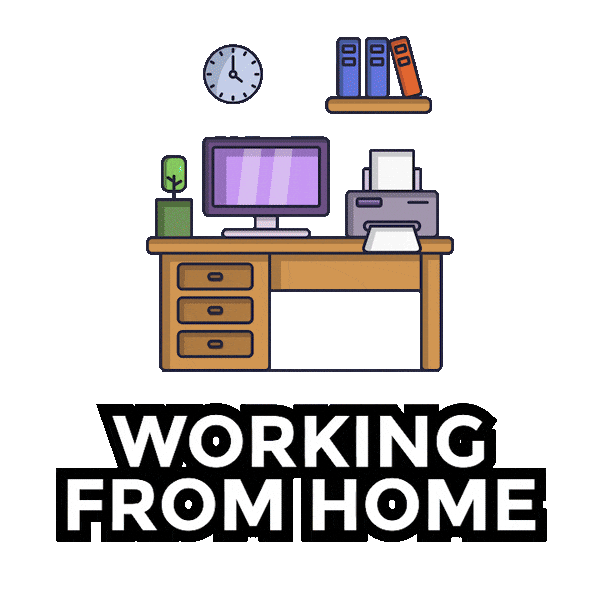 Working Remotely Work From Home Sticker