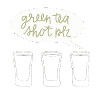 Green Tea Shots Sticker