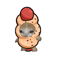 Sausage Roll Cat Sticker by Cocopan