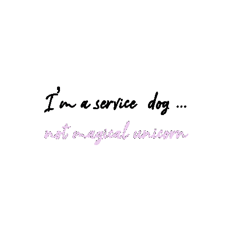 Unicorn Service Dog Sticker