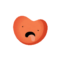 gentlerstreak heart orange heart yorhart gentler streak Sticker