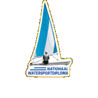 nationaalwatersportdiploma laser boot pico zeilen Sticker