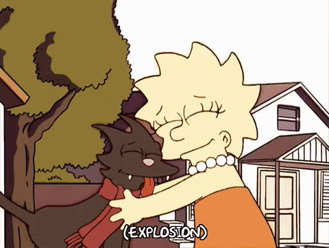 lisa simpson hugging GIF