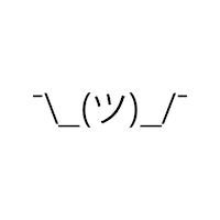 顔文字 Shrug Sticker