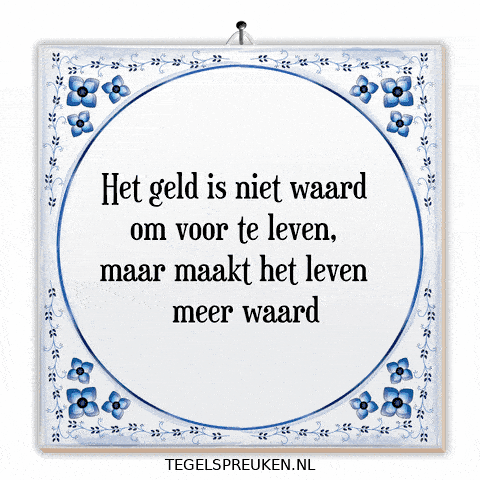 Geld Geluk GIF by Tegelspreuken.nl