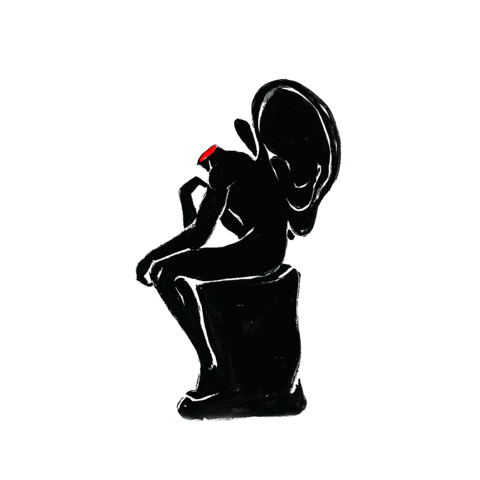 siddhikapse giphyupload red thoughts blackandwhite Sticker