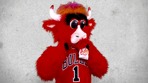 stressed benny the bull GIF by Chicago Bulls