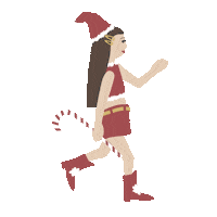 Candy Cane Xmas Elf Sticker by tinytype