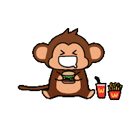 Hungry Fast Food Sticker by Chimpers
