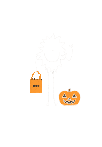 Trick Or Treat Halloween Sticker by Mamaka Bowls
