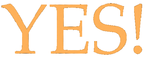 Typography Yes Sticker