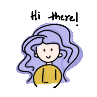 Curls Hello Sticker