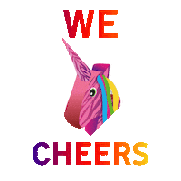 unicorn cheer Sticker by WallDecaux