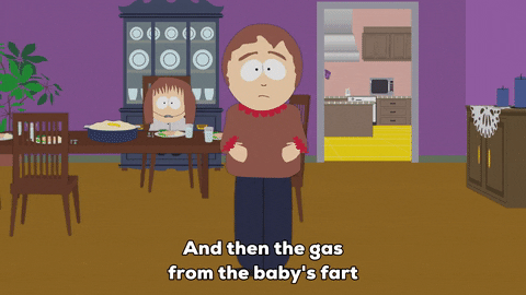 baby fart GIF by South Park 