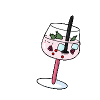 tamaraboon drink alcohol gin gt Sticker