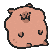 Capybara Eating Sticker