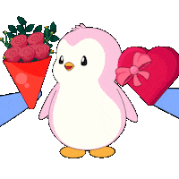 I Love You Flowers Sticker by Pudgy Penguins