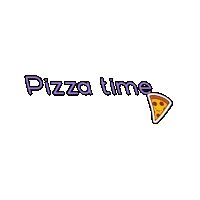Pizza Time Eating Sticker by Djulicious Cosmetics