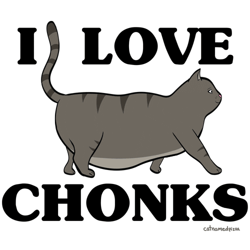 Fat Cat Chonky Sticker by the pizzacat