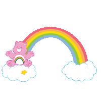 carebears cheerbear caringissharing carebearssingapore Sticker