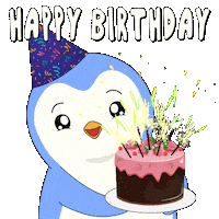 Happy Birthday Penguin Sticker by Pudgy Penguins