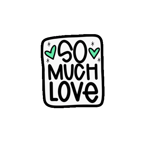 Love You Hearts Sticker by Poptimism Art and Lettering