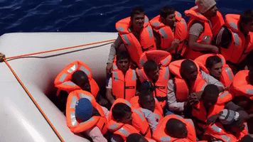 Migrants Rescued by Doctors Without Borders in the Mediterranean Sea