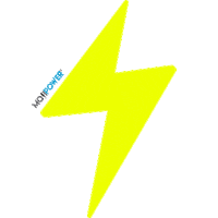 mojipower energy thunderbolt fulmine lighting bolt Sticker