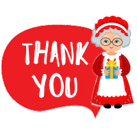 Christmas Thanks Sticker by Norah's North Pole