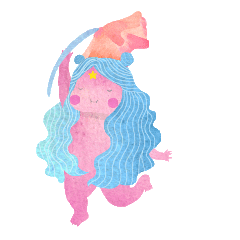 Happy Girl Sticker by Water Planet