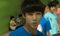 his lips are so pretty and he looks kind of like daehyun h GIF