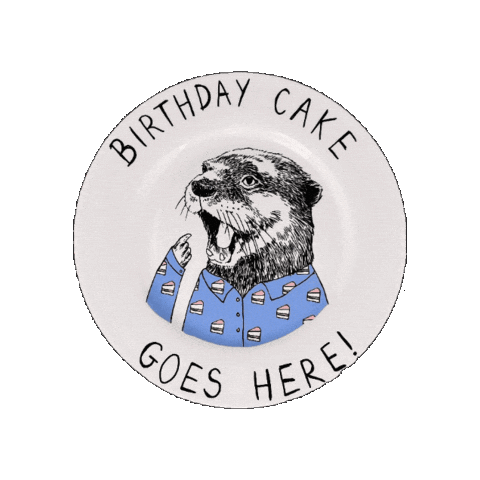 Jimbobart happy birthday happy birthday cake Sticker