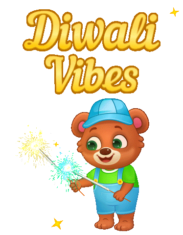 Festival Of Lights Diwali Sticker by Lucas and Friends by RV AppStudios