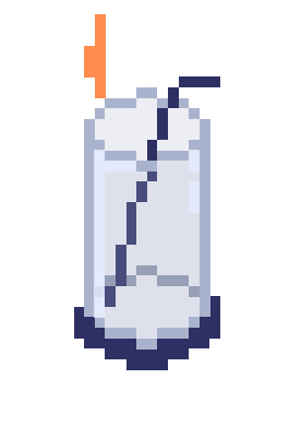 orylaa pixel orange pixel art thirsty Sticker