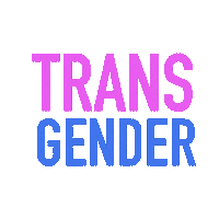 transgreaser pink blue white words Sticker