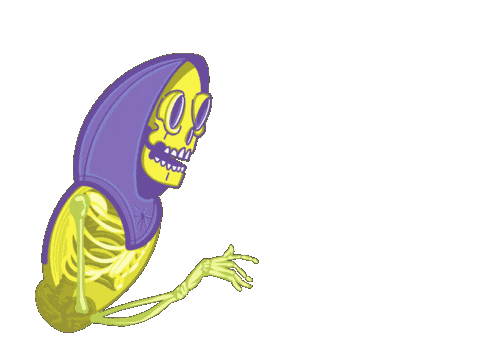 Skull Skeleton Sticker by Cereal