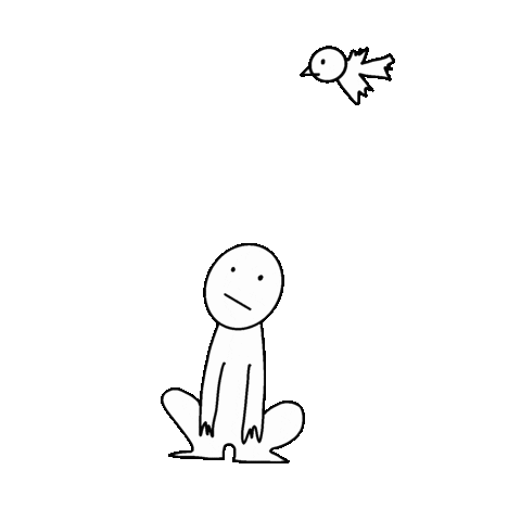 shehungwei_1995 work bird doodle suit Sticker