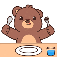 Teddy Bear Eating Sticker by BEARISH
