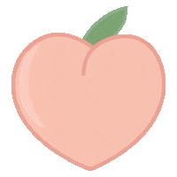 peachly-de drawing peach handdrawn pfirsich Sticker