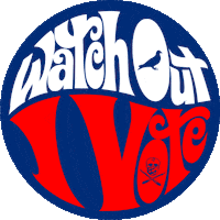 reedartdepartment vote america president sneakers Sticker