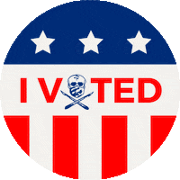 reedartdepartment vote america president sneakers Sticker