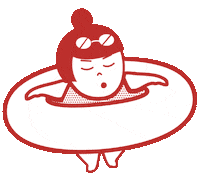 Summer Pool Sticker by Dumpling Darlings