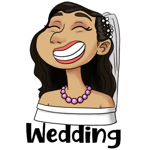 Just Married Wedding Sticker by Demic