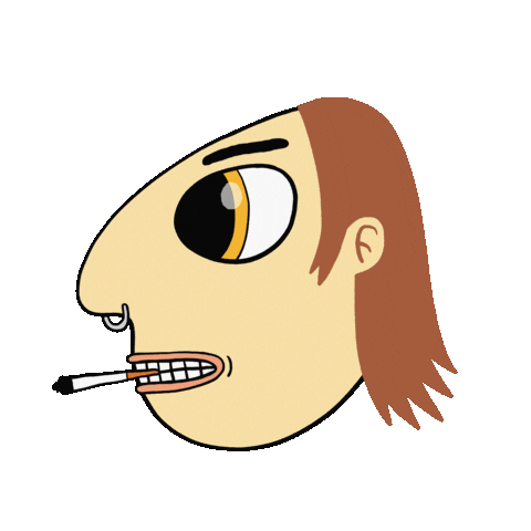 Angry Dude Smoking Sticker