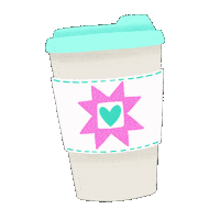 kpcreates coffee coffeelover coffeecup quilting Sticker