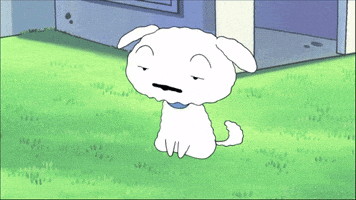 Shinchan anime dog japan sleepy GIF