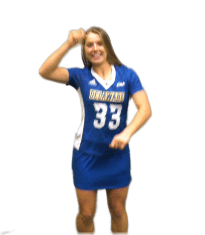 Womens Lacrosse Love Sticker by Delaware Blue Hens