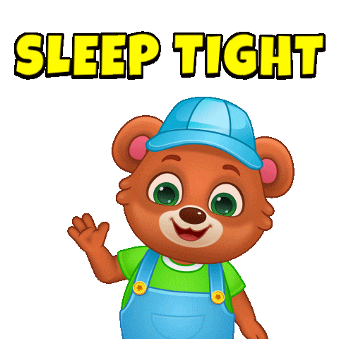 Good Night Teddy Sticker by Lucas and Friends by RV AppStudios